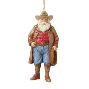 Jim Shore Western Cowboy Santa Ornament