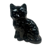 Mosser Black Cat Glass Kitten Figurine Decorative Marked New USA