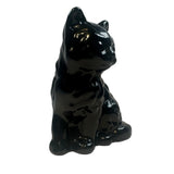 Mosser Black Cat Glass Kitten Figurine Decorative Marked New USA