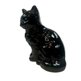Mosser Black Cat Glass Kitten Figurine Decorative Marked New USA
