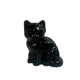 Mosser Black Cat Glass Kitten Figurine Decorative Marked New USA