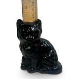 Mosser Black Cat Glass Kitten Figurine Decorative Marked New USA