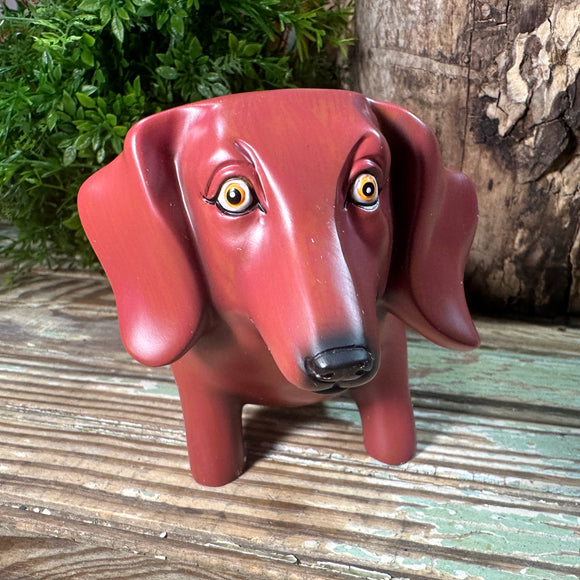 Allen Designs Dachshund Planter