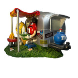 M&Ms Camping Figurine 2011 Vintage Collectible With Airstream Trailer & BBQ Scene Home Sweet Home