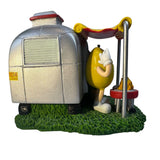 M&Ms Camping Figurine 2011 Vintage Collectible With Airstream Trailer & BBQ Scene Home Sweet Home
