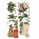 Iron Orchid Designs Christmas Joy Rub On Transfer Pad, 8 Pages, 8” x 12”