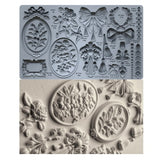 Iron Orchid Design IOD Victoriana Mould 6” x 10” Rose Frame Tassels New