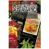 Iron Orchid Designs Seed Catalogue Rub On Transfer 8 Pages, 8” x 12”