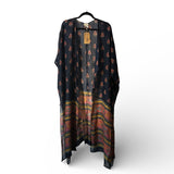 Natural Life Boho Bounty Navy Floral Light Weight 3/4 Sleeves Duster One Size New