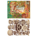 Iron Orchid Designs IOD Seed Catalogue Rub On Transfer 8 Pages, 8” x 12”