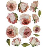 Iron Orchid Designs Painterly Florals Rub On Transfer Pad, 8 Pages, 12” x 16”