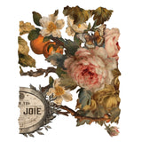 Iron Orchid Designs IOD Joie Des Roses Rub On Transfer Pad, 8 Pages, 12” x 16”