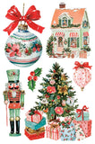 Iron Orchid Designs IOD Darling Holiday Transfer Pad, 8 Pages, 8” x 12” Kitschy Cute Christmas New
