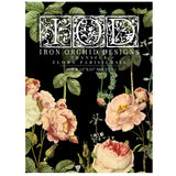 Iron Orchid Designs Flora Parisiensis Rub On Transfer, 12” x 16” Pad, 4 Pages