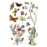 Iron Orchid Designs Wilde Bloemen Rub On Transfer Pad, 8 Pages, 8” x 12”