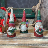 Jim Shore Gnomes 3 Ornament Set Free Standing Hanging Christmas NIB