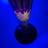 Mosser Ruby Red Glass Diamond Cut Vase Partial Glow New USA