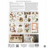 Iron Orchid Designs Santa's Hollow Rub On Transfer Pad, 8 Pages, 8” x 12”.  Limited Edition