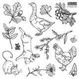 Iron Orchid Designs IOD Stamp Set A Timely Tale 6” x 6” 4 Sheets Week Days Months Numbers New