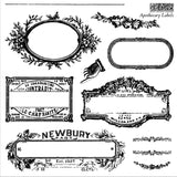 Iron Orchid Designs IOD Apothecary Labels 6” x 6” Stamp Squares Letters Alphabet Frames