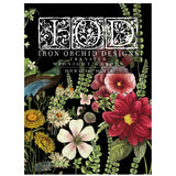 Iron Orchid Designs IOD Midnight Garden Rub On Transfer Pad, 4 Pages, 12” x 16”