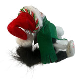 Annalee Christmas Cat Kitty Tuxedo Black White 5.5” Holiday Santa Hat Scarf New