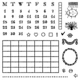 Iron Orchid Designs IOD Stamp Set A Timely Tale 6” x 6” 4 Sheets Week Days Months Numbers New