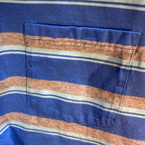 Foundry Polo Men’s Golf Striped Blue Gray Short Sleeve Cotton Shirt Size 2XL