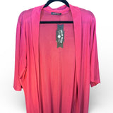 Crazy Train Short to Long Duster Kimono Sheer Burgundy 3/4 Sleeves One Size New