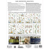 Iron Orchid Design Lost Garden Rub On Transfer Pad, 8 Pages, 12” x 16”