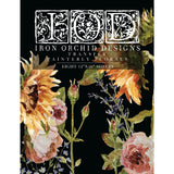 Iron Orchid Designs Painterly Florals Rub On Transfer Pad, 8 Pages, 12” x 16”