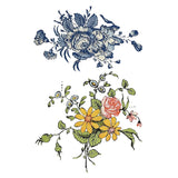 Iron Orchid Designs Fairytale Florals, Rub On Transfer Pad, 8 Pages, 8” x 12”