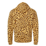 J-America Adult Tri-Blend Hooded Fleece Leopard Hoodie Pouch Pocket L