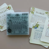 Iron Orchid Designs IOD Stamp Set A Timely Tale 6” x 6” 4 Sheets Week Days Months Numbers New