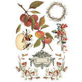 Iron Orchid Designs Santa's Hollow Rub On Transfer Pad, 8 Pages, 8” x 12”.  Limited Edition