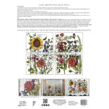 Iron Orchid Designs IOD Botanists Journal, Rub On Transfer Pad, 4 Pages, 16” x 12”