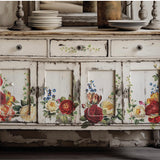 Iron Orchid Designs IOD Collage de Fleurs Rub On Transfer Pad 8 Pages 12” x 16”