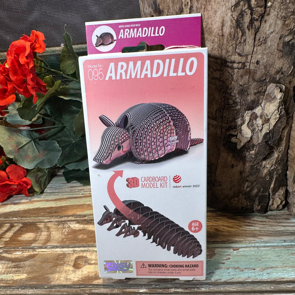 Eugy Armadillo 42 Piece 3D Puzzle Model Unique Educational Gift 6+ New Texas