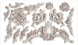 Iron Orchid Designs IOD Cadré Mould™ 6” x 10” Mold Cherubs Roses Scrollwork