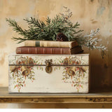 Iron Orchid Designs Santa's Hollow Rub On Transfer Pad, 8 Pages, 8” x 12”.  Limited Edition