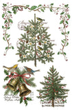 Iron Orchid Designs IOD Winter’s Calling Transfer Pad, 8 Pages 8” x 12” Tree Bird Month