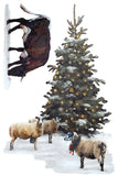 Iron Orchid Designs A Cotswold Christmas IOD 8 Page Transfer Pad 8” x 12”  English Houses Wreath Sheep Cow Dog Christmas Holiday