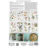 Iron Orchid Designs Wilde Bloemen Rub On Transfer Pad, 8 Pages, 8” x 12”