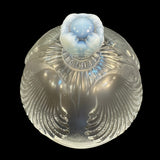 Mosser Seashell Pattern Round Butter Cheese Dish With Dome Lid Crystal Opalescent New USA