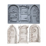 Iron Orchid Designs IOD Hidden Hollow Arched Fairy Hobbit Garden Doors 6” x 10”
