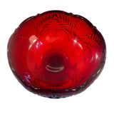 Mosser Ruby Red Glass Compote Pedestal Bowl New USA 6.5” Fruit Candy