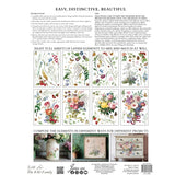 Iron Orchid Designs IOD Marche des Fleurs ™ Rub On Transfer Pad 8 Pages, 12” x 16”