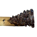 Pair Mosser Glass Trees Sugar Plum Purple Iridescent 2.75” USA New