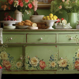 Iron Orchid Designs IOD Collage de Fleurs Rub On Transfer Pad 8 Pages 12” x 16”