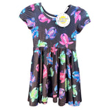 Charlie’s Project Twirl Dress Black Colorful Sea Turtles Ocean Conservation Size 2T Pockets